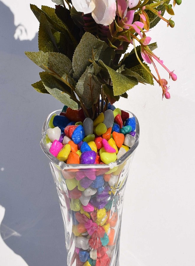 Pure Source India Decorative Medium Size Polished Marble Stone Pebbles for Plant Pots Vase Fillers Aquarium Home Decor Garden Decoration-Multicolor Mini Size (500gm) - Image 3